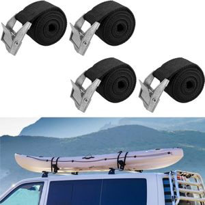 Spanriemen - Ratelspanriemen - Bevestigingsriemen - Zwart - 2,5 cm x 1 m - Voor Bagage en Fietsendragers