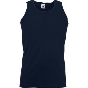 Fruit of the Loom tanktop/singlet/hemd - donkerblauw - katoen XL