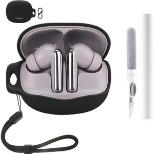 ByShane - Beschermhoes voor draadloze oordopjes - duurzaam en milieuvriendelijk - zwart - compatibel met opladen