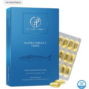 Perfect Health - Alaska Omega 3 Forte - Voedingssupplement - Goed voor hart, hersenen en ogen - 90 softgels