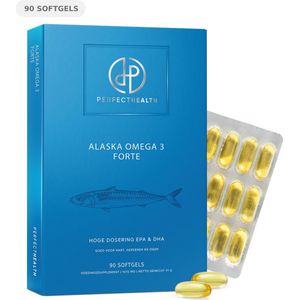 Perfect Health - Omega 3 Capsules 1000mg - Visolie Extract - Hoge Dosering EPA en DHA - 90 Stuks