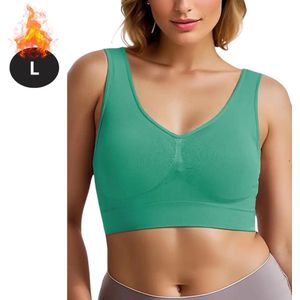 Livano BH Zonder Beugel - Zonder Bandjes - Push-up Bh's - Comfort Beha - Gemengd - Comfortabel - Groen - Maat L