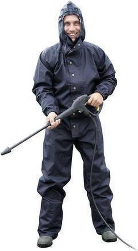 Kerbl - Spuitoverall - Donkerblauw - Was- en Reinigingsoverall met Capuchon - Waterdicht