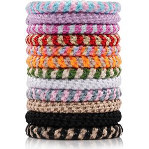 12 stuks haarelastiekjes voor dames - elastisch - paardenstaarthouders voor dames en meisjes - haaraccessoires