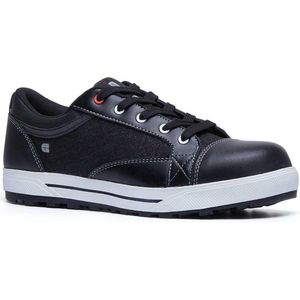 Shoes For Crews Fergus S3 | Zwart/Wit | Maat 44 | Uniseks veiligheidsschoenen met extreme antislip