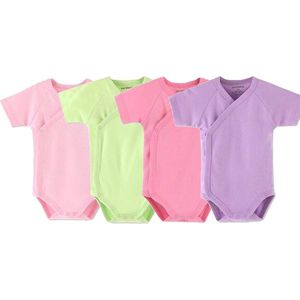 Katoenen Unisex Baby Rompertje met Korte Mouwen - Comfortabele Baby Bodysuit