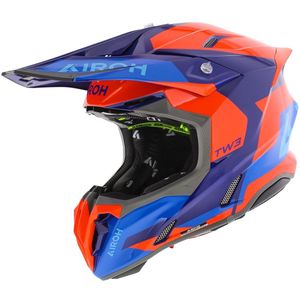 Airoh - Twist 3.0 - Crosshelm - Glans Oranje Rood Blauw - XXL