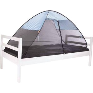 Pop-up bedtent - tweepersoons klamboe - muggennet met opvouwbare draagtas - insectenbescherming voor bed - licht en draagbaar - 200x90x110cm - hemelsblauw