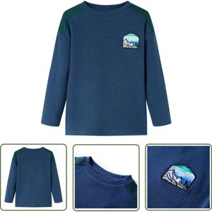 vidaXL Meisjestrui - Kindertrui - Kindertrui 104 marineblauw - Jongenstrui - Blauwe Trui - Wintertrui