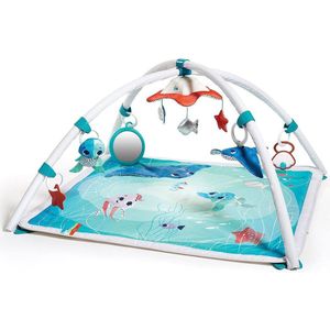 Baby Speelkleed Met Boog - Babyspeelgoed 0 Jaar - Kinderspeelgoed 1 Jaar - Speelmat - Babygym - Blauwe Zee