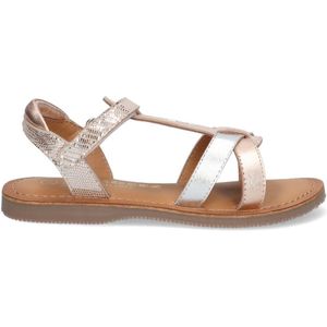 Braqeez 424015-991 Meisjes Sandalen - Zilver - Leer - Klittenband