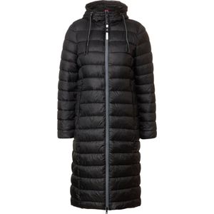 Cecil Super Long Quilted Coat Dames Jas - kleur Black - Maat m