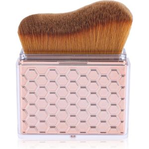Nordivar Intrekbare Zelfbruinende Borstel met Deksel - Make-upborstel voor Lichaam - Vloeibare Foundation - Zonnebrandcrème - Roségoud.
