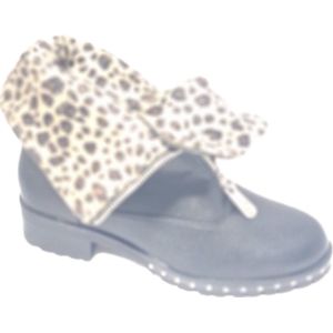 SUPER ME-HALFHOOG LAARS-PANTERPRINT-OMSLAG-MAT LEDERLOOK-SIZE 40