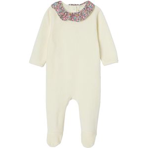 ENVIE DE FRAISE - Fluwelen Pyjama - Ecru - Met Liberty-kraag - Te personaliseren