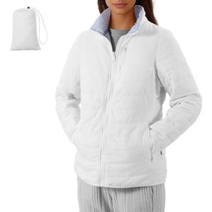 JEMIDI outdoor gewatteerde dames jas - Tussenjas of winterjas dames - Waterafstotende damesjas - Lichtgewicht jassen - Met 5 ritszakken en draagtas