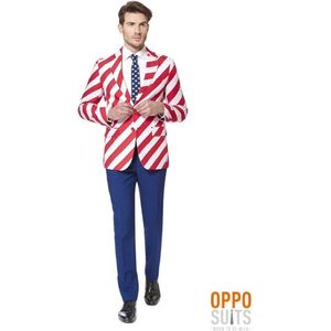 OppoSuits United Stripes - Mannen Zomer Kostuum - Gekleurd - Feest - Maat 56