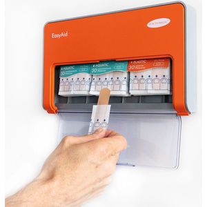Pleisterdispenser EasyAid met 60x Waterafstotend & 30e Elastisch pleisters