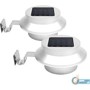 Kynast Solar schuttinglamp  | 2 stuks | dakgootlamp | 3 leds | zonne energie | sfeerlicht