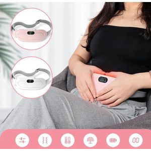 Menstruatie warmteband- Massage- Pijnverlichting- Massagekussen- Kruik- Verwarmde Menstruatieband – Verwarmingskussen– Elektrisch Apparaat - Verwarmingsmat– Rug - Buik– 3 Warmte standen – Triltechnologie – Vibratie - Roze- Ivoor Wit- Cadeautip- Vrouw