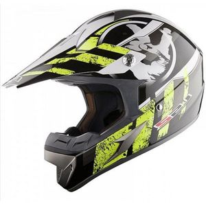 motorhelm ls2 helmen maat mx433 streep nieuwe kleuren wit zwart geel fluorescerend glanzend