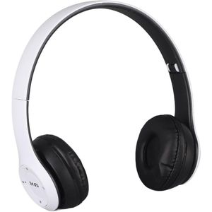 Headset Multifunctionele opvouwbare draadloze sporthoofdtelefoon met HiFi-stereogeluidstechnologie en ergonomisch ontwerp voor thuiskantoor Reizen (wit)