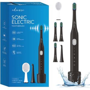 Draadloze Elektrische Tandenborstel met 5 Borstelkoppen en USB-Oplader - Waterdicht, IPX7, 5 Modi voor Optimale Mondhygiëne