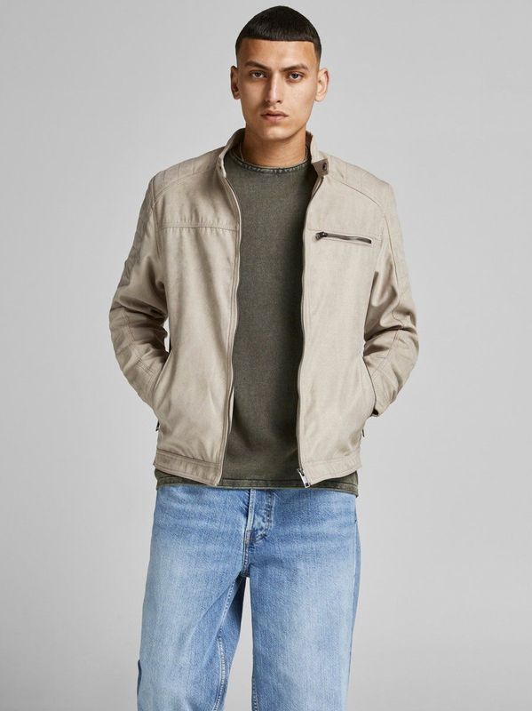 JACK&JONES - JJEROCKY JACKET NOOS - Biker Jas - Zwart - Lange Mouwen