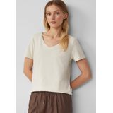 s.Oliver - T-Shirt - Zacht Katoen - V-hals - Normale Pasvorm