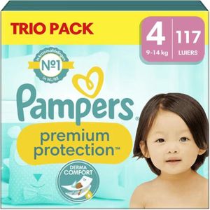 Pampers Premium Protection Luiers Trio Pack Maat 4 9-14 KG 117 Stuks