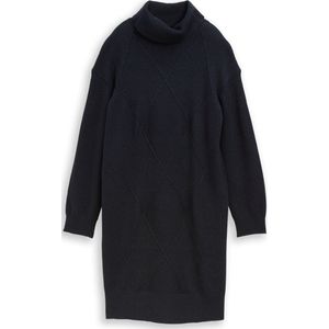 TOM TAILOR - Gebreide Jurk - Nachtblauw - Knitwear - Col