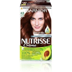 Garnier Nutrisse Crème Haarverf - 45 Mahonie Bruin - 3 stuks Voordeelverpakking