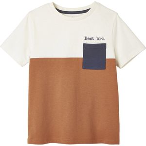 Vertbaudet - Colorblock - Jongensshirt - Korte Mouwen - Zuiver Katoen