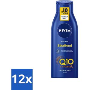 Nivea - Q10 Energy+ Body Milk - Huid Versterkende - 400 ml - Voordeelverpakking - 12 stuks