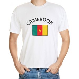 Wit heren t-shirt Kameroen M