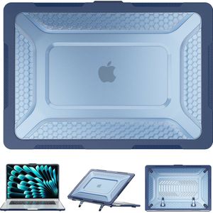 Turtle Shift Laptopcover Shield geschikt voor MacBook Air 15.3' inch - 2024 / 2023 - A2941 / A3114 - Blauw