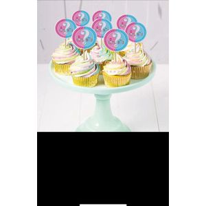 Akyol - Girl or boy cocktail prikker| Babyshower | Girl | Boy | Zwangerschap | Cake | Prikker | 10 stuks -gender reveal toppers -cupcake toppers boy or girl