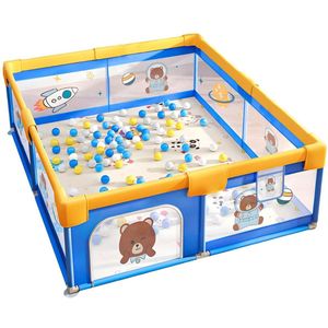 JMZR® Grondbox Baby - Kinderbox - Speelbox - Speelgoed 1 jaar - Blauw en Geel