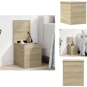 vidaXL Opbergbox - Opbergboxen - Speelgoedkist - Opbergkist - Opbergbox 30x35x35 cm bewerkt hout sonoma eikenkleurig