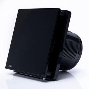 100mm Silent Air Extraction - Bathroom Ventilation - Black Hood 100mm Silent Air Extraction