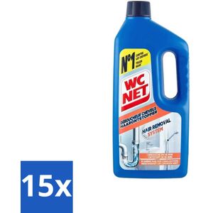 WC Net - Haarontstopper - Onschadelijk Voor Leidingen - 1L - Bulkverpakking - 15 stuks
