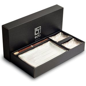 Edo Japan - Tsuno - Japans Sushi Servies Set - 6-Delig - 2 Persoons - sterke kwaliteit - gemaakt in Japan