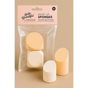 Premium Make-up Sponsjes – 2 stuks herbruikbare beautyblenders | Foundation spons | Make-up spons voor egaal aanbrengen