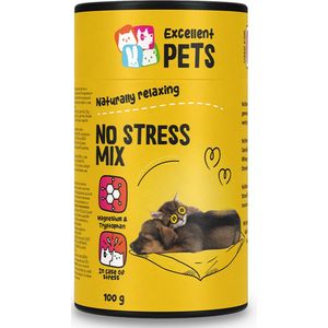 Excellent No Stress Mix – Ter ondersteuning bij stresssituaties – Geschikt voor honden en katten – Poedervorm - 100 gram