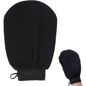 Peelinghandschoen - Dode huid verwijderen - 1 stuk - Zwart