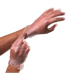 HL - Set 10x doos - Vinyl - Handschoenen - Handschoen - Wegwerp - Wegwerphandschoenen - Gepoederd - Transparant - 1000 stuks (10x100) - Maat L.