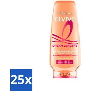 25 x L'Oréal Elvive Dream Lengths Conditioner 200 ml - Zonnebloemolie - Gespleten Haarpunten - Haar Glans - Haar Volume