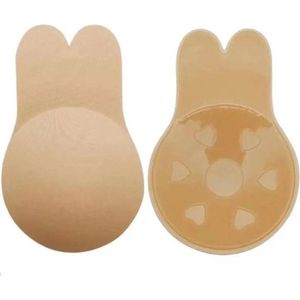 Scoby - Plak BH - Invisible bra - Beugelloze Beha - Onzichtbare Beha - Zelfklevende BH - Strapless Jurk - Push Up - XXL - Beige - 2 Paar / 4 Stuks