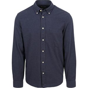 Marc O'Polo - Overhemd Twill Donkerblauw - Heren - Maat XL - Regular-fit