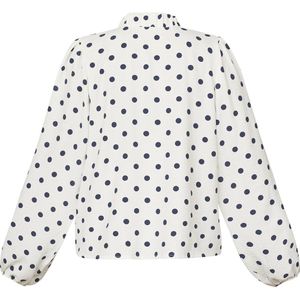 SISTERS POINT Cema-sh6 Dames Blouse - Cream/Navy - Maat XS
